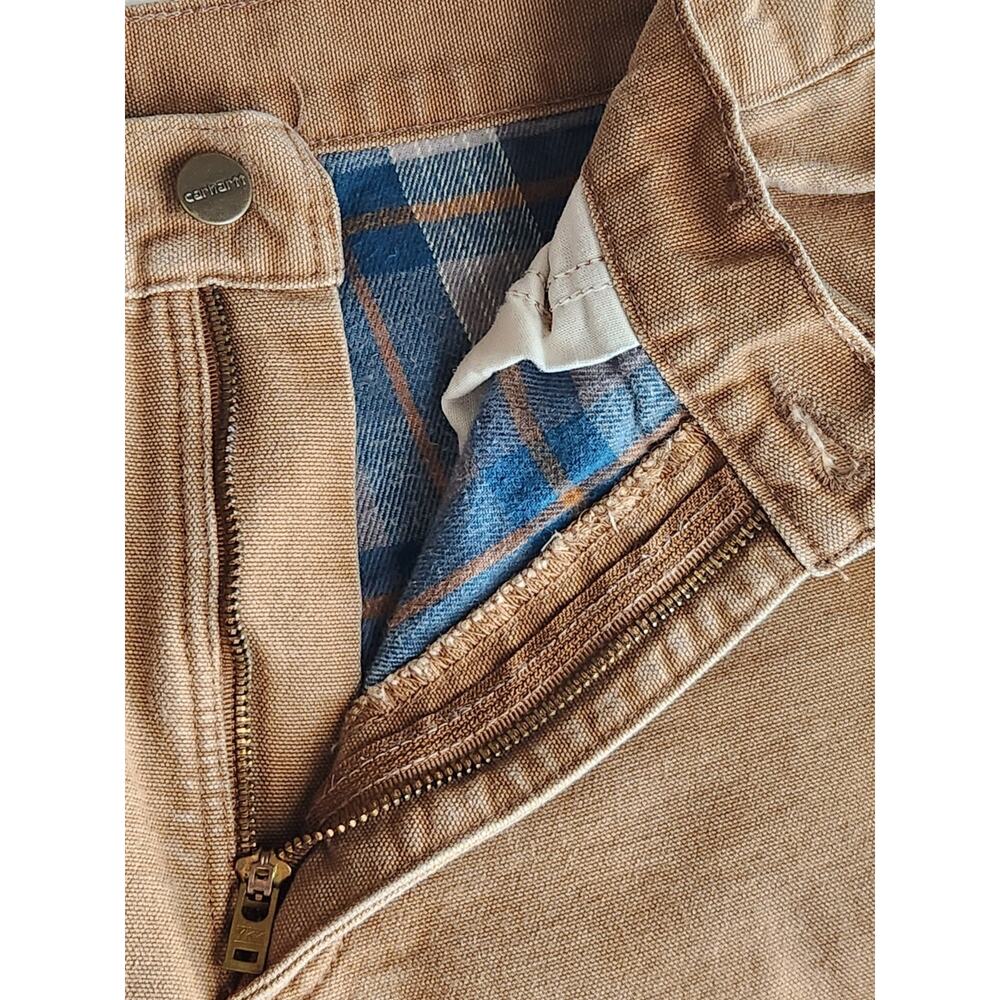 Carhartt Dungaree Fit Carpenter Pants 31x30 Brown Workwear Canvas Utility - Picture 2 of 10